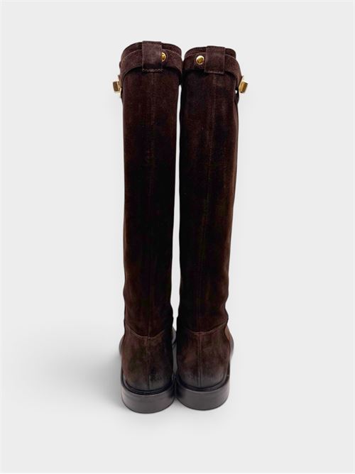 Damenstiefel mit Schnalle IL LACCIO | GS5537341VELOURT.MORO